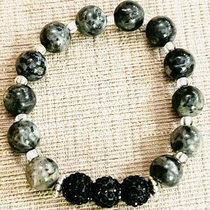 Labradorite gemstone bracelet.